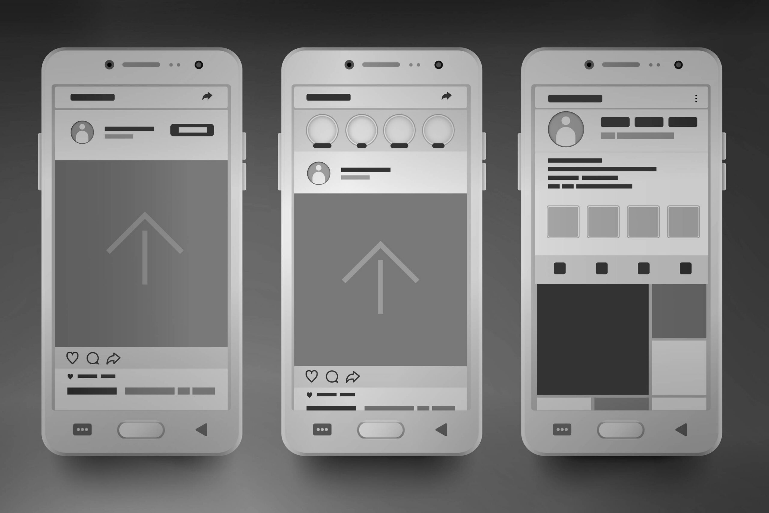 ejemplos de visualización de anuncios de Instagram y Google Ads